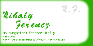 mihaly ferencz business card