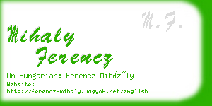 mihaly ferencz business card